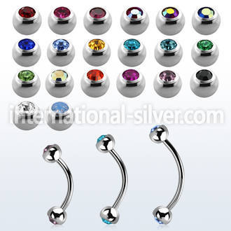 bnjb3xs surgical steel eyebrow bananas eyebrow piercing