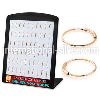 brend3 surgical steel nose ring hoops rosegoldpvd display 60