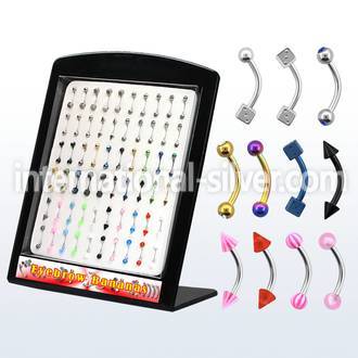 brmbne micro curved barbells surgical steel 316l with acrylic parts eyebrow