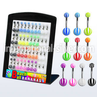 brmix21 belly rings surgical steel 316l with acrylic parts belly button