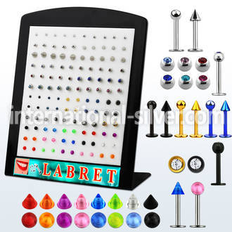 brmlb labrets lip rings surgical steel 316l labrets chin