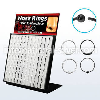 brnhmx4 nose hoop silver 925 nose