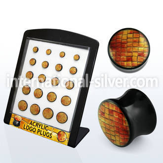 brpg124 plugs gauges acrylic body jewelry ear lobe