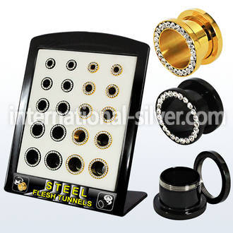 brpg148a tunnels gauges anodized surgical steel 316l ear lobe