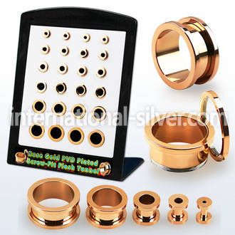 brpg197 tunnels gauges anodized surgical steel 316l ear lobe