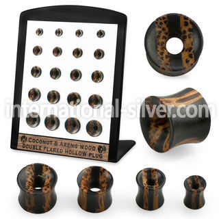 brpg224 coconut areng wood double flare tunnels 20pcs