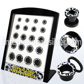 brpg98 tunnels gauges acrylic body jewelry ear lobe