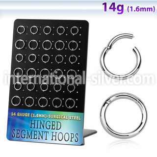 brsegh5 surgical steel seamless and segment rings ear  othersear  lobe helix intim nipple septum  piercing