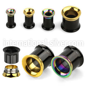 bsthp tunnels gauges anodized surgical steel 316l ear lobe