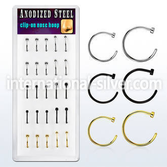 bxcln10 fake illusion body jewelry anodized surgical steel 316l nose