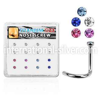 bxuns2 l shape nose studs titanium g23 implant grade nose