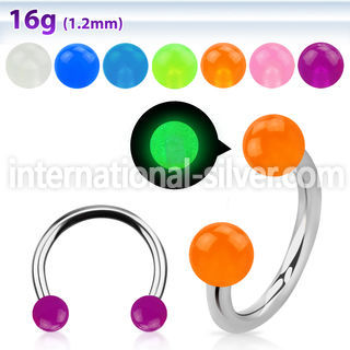 cbeglb horseshoes surgical steel 316l with acrylic parts belly button
