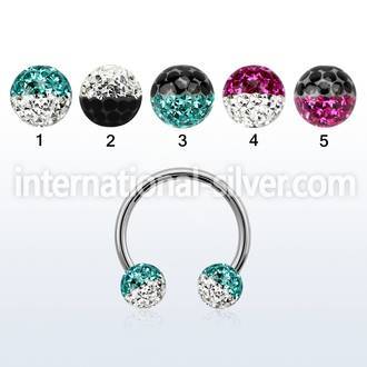 cbfr6e horseshoes surgical steel 316l belly button