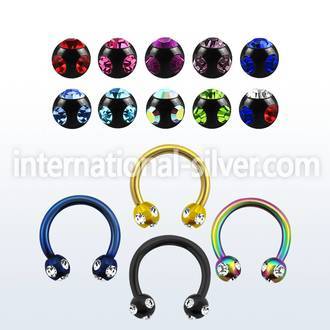 cbtjb3 horseshoes anodized surgical steel 316l belly button