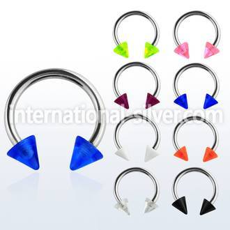 cbvcn5 horseshoes surgical steel 316l with acrylic parts belly button