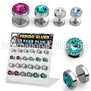 dacb122 cheaters  illusion plugs and tapers surgical steel 316l ear lobe