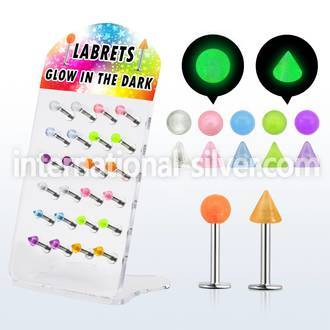 dacb95 labrets lip rings surgical steel 316l with acrylic parts labrets chin
