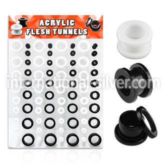 dapg13 tunnels gauges acrylic body jewelry ear lobe