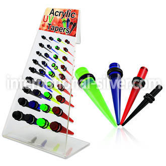 dapg46d board of colorful acrylic uv taper with double o ring
