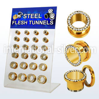 dapg56c tunnels gauges anodized surgical steel 316l ear lobe