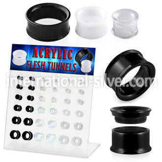 dapg68b tunnels gauges acrylic body jewelry ear lobe
