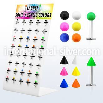 dbjmx8 labrets lip rings surgical steel 316l with acrylic parts labrets chin