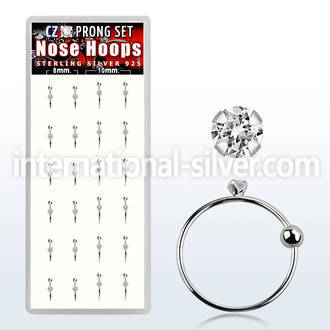 dnsm50 nose hoop silver 925 nose
