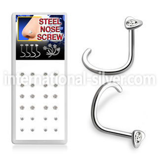 dnsshc l shape nose studs surgical steel 316l nose