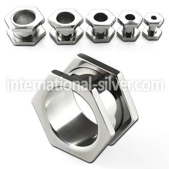 fqpg tunnels gauges surgical steel 316l ear lobe