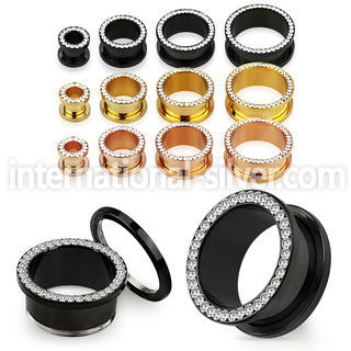 ftscpc tunnels gauges anodized surgical steel 316l ear lobe