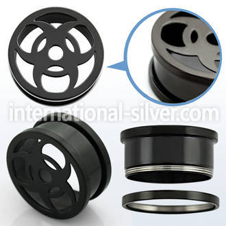 ftsha tunnels gauges anodized surgical steel 316l ear lobe