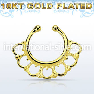 gpsepd8 fake illusion body jewelry silver 925 septum