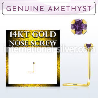 gscge1 l shape nose studs gold nose