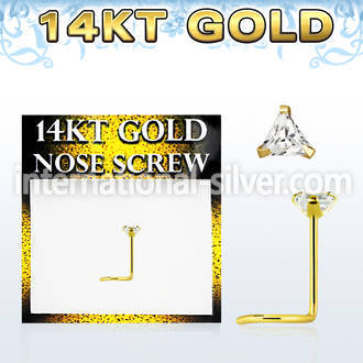 gsztm1 l shape nose studs gold nose
