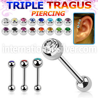 hexdc straight barbells surgical steel 316l tragus