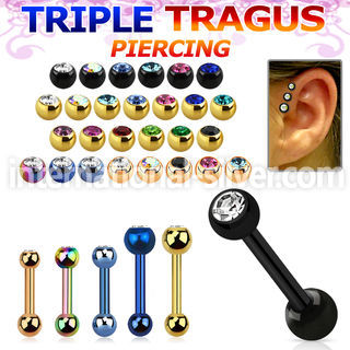 hextdc straight barbells anodized surgical steel 316l tragus