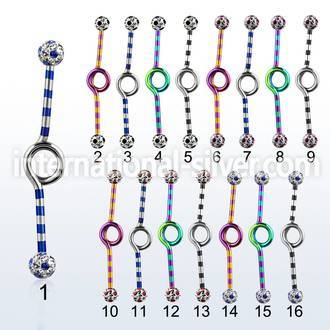 idbtfr5a straight barbells anodized surgical steel 316l 