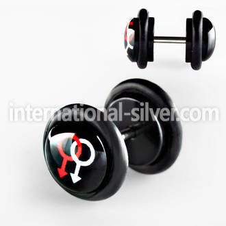 ilvgr13 cheaters  illusion plugs and tapers acrylic body jewelry belly button