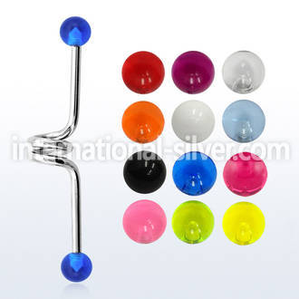 incvb5 straight barbells surgical steel 316l with acrylic parts 
