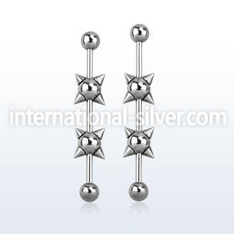 indsh2 straight barbells surgical steel 316l 