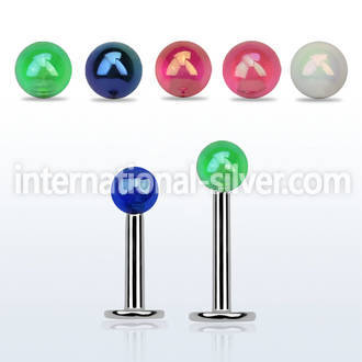 lbeuvbab labrets lip rings surgical steel 316l with acrylic parts labrets chin