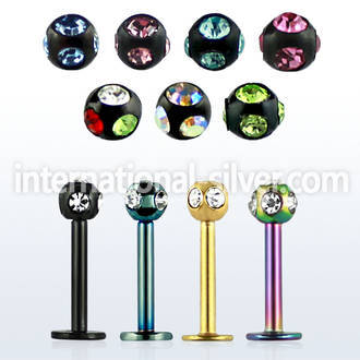 lbtca labrets lip rings anodized surgical steel 316l labrets chin