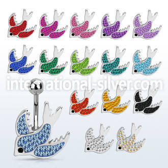 mcd453 belly rings surgical steel 316l belly button