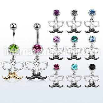 mcd507 belly rings surgical steel 316l belly button