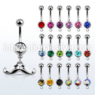 mcd517 belly rings surgical steel 316l belly button
