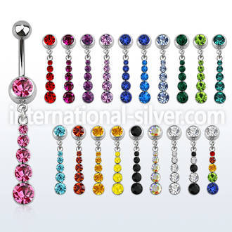 mcd543 belly rings surgical steel 316l belly button