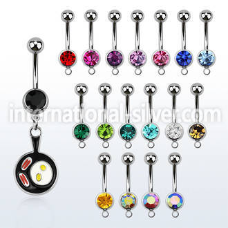 mcd646 belly rings surgical steel 316l belly button