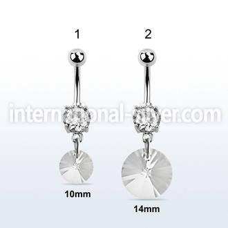 mcd717 belly rings surgical steel 316l belly button