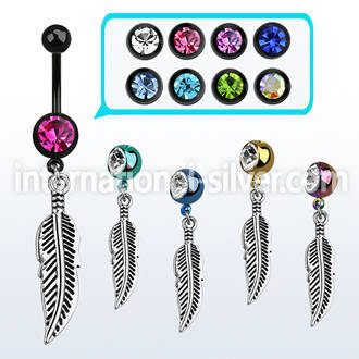 mdk654 belly rings anodized surgical steel 316l belly button