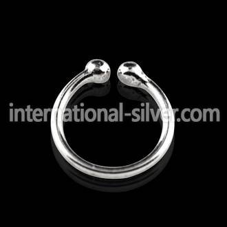 nc8 fake illusion hoops silver 925 belly button